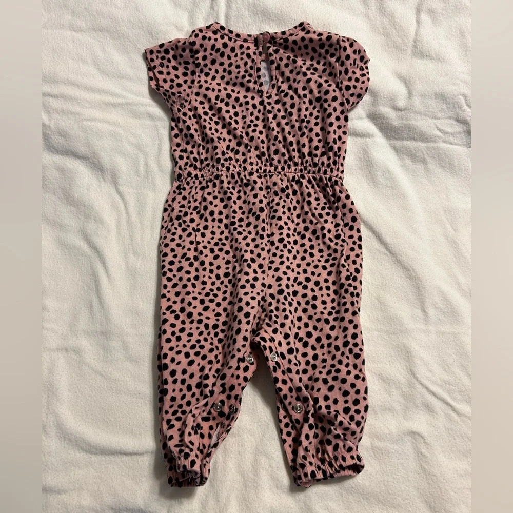 Pink and Black‎ Polka Dot Jumpsuit